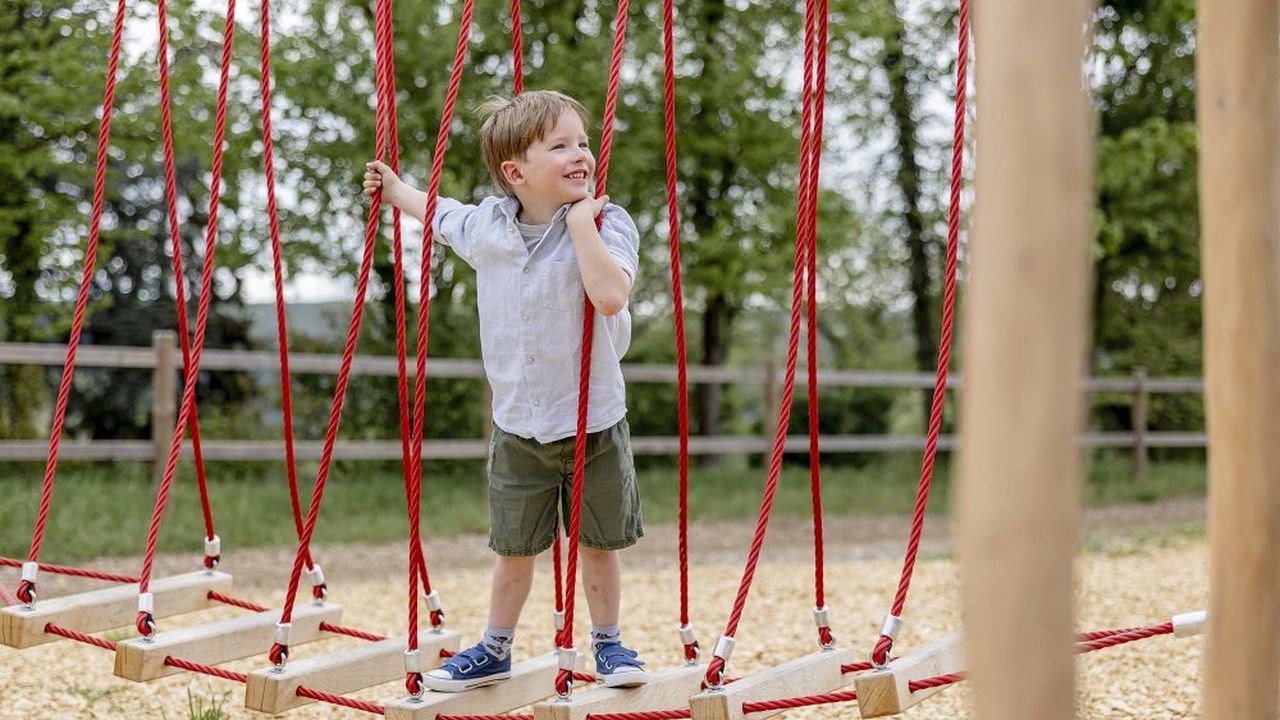 Spielplatz auf dem Hof Hardthöhe im Mittelrheintal Spielplatz auf dem Hof Hardthöhe im Mittelrheintal